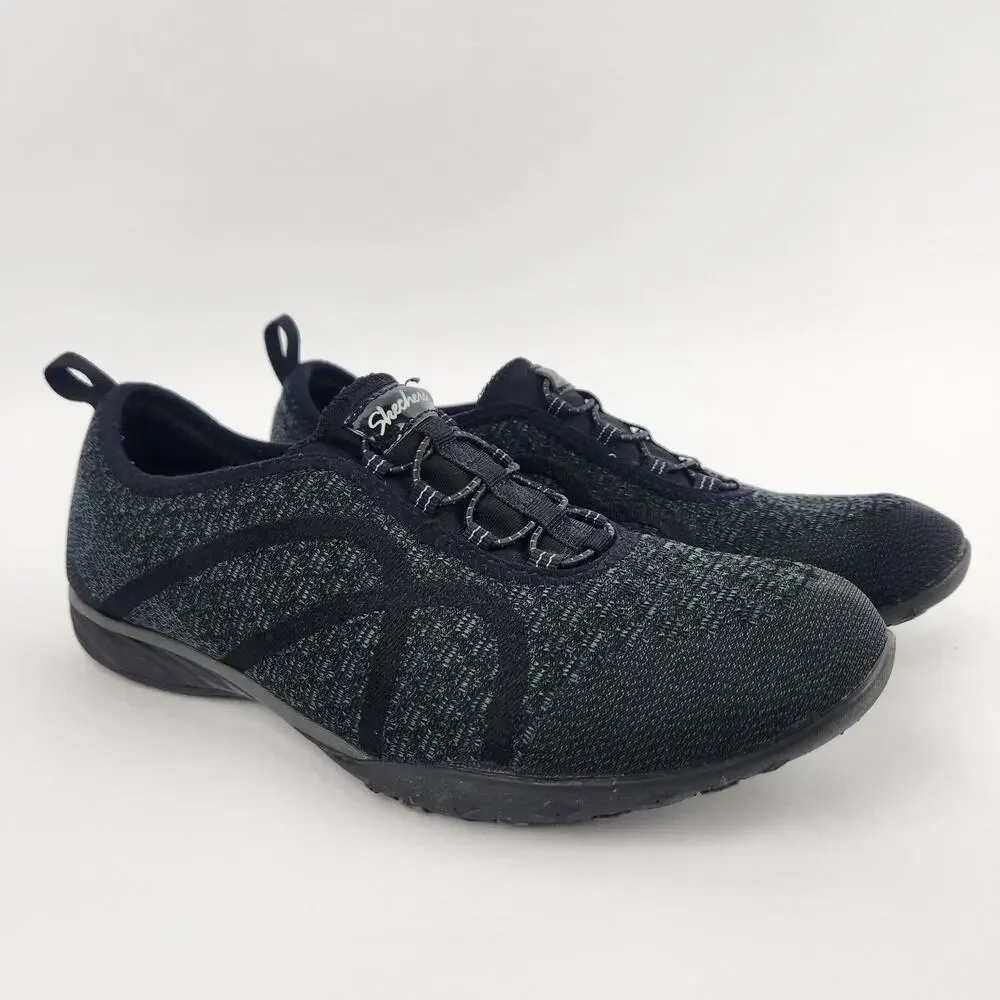 Skechers Relaxed Fit Air-Cooled Memory Foam Black Running Shoes 23028 US 8.5 B#1